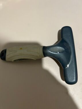 Dog Grooming Dematting Rake - Gray Handle, Dark Teal Head